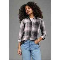 Laura Scott Karobluse klassische Bluse, kariertes Muster, aus leichter Web-Baumwolle