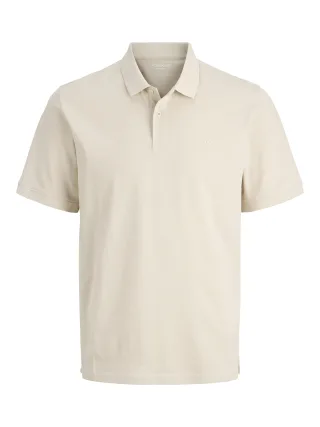 JACK&JONES - JJEBASIC POLO SS NOOS Moonbeam - Gr. - XL
