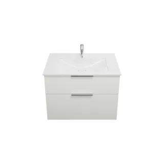 Burgbad Mineralguss Waschtisch-Set Eqio Weiß Matt/Alpinweiss, SEYU082F6014C0001 SEYU082F6014C0001