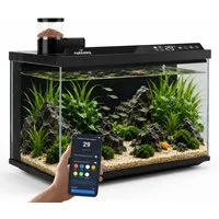 nobleza Aquarien-Set Intelligentes Fischbecken Smart Aquarium 44×24×28,5cm App-Steuerung