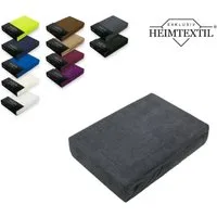 EXKLUSIV HEIMTEXTIL Spannbettlaken Frottee Spannbettlaken Premium Marke, Frottee, Gummizug: rundum, (1 Stück), mit Rundumgummizug