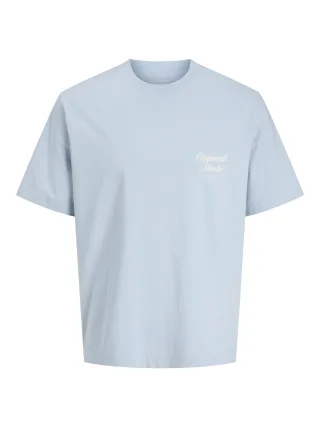 JACK&JONES - JORNORREBRO TYPO TEE SS CREW NECK NOOS skyway - Gr. - S