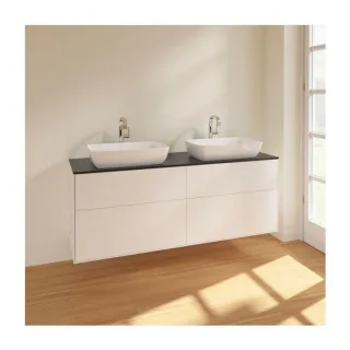Villeroy und Boch Finion Waschtischunterschrank F84200MT 160x60,3cm, Abdeckplatte black matt, White matt lacquer