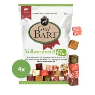 Graf Barf Vollwertmenü Plus Rind 4x2,5kg