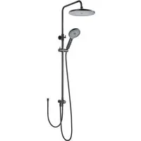 SCHÖNER WOHNEN-Kollektion Duschsystem BIELLA, Höhe 118 cm, Mattschwarz, Duschstange mit Regendusche
