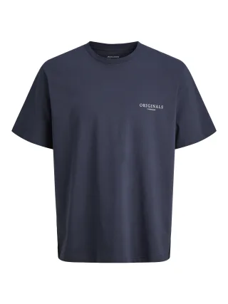 JACK&JONES - JORMONTAUK AOP BACK TEE SS CREW NECK SN Grau - Gr. - XL