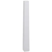 VIVANNO Bodenwindlicht Fiberglas OBELISK Säule - Weiß Matt (1 St), 11x11x100 cm