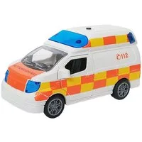 Toi-Toys Spielzeug-Krankenwagen KRANKENWAGEN 112 mit Licht Sound Friktion Rettungswagen 75, Rettungsdienst Ambulance Modellauto Modellbus Bus Spielzeug