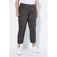 Ulla Popken Funktionshose 7/8-Cargohose Krempelriegel Komfortbund