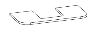 Pelipal Serie 7200 Waschtischplatte rund, PME281050HR13 PME281050HR13
