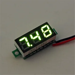 3Pcs Geekcreit® Green LED 0.28 Inch 2.6V-30V Mini Digital Volt Meter Voltage Tester Two Line Voltmeter