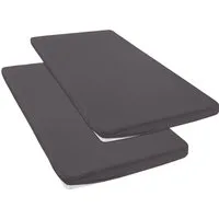 OTTO home Spannbettlaken Topper Basic, in Gr. 90x200, 140x200 oder 180x200 cm, Microfaser-Jersey, Gummizug: rundum, (2 Stück), Baumwolle, Matratzen bis 8 cm Höhe, Bettlaken, Spannbetttuch, Laken