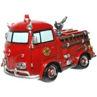 Wurm Spardose Spardose Feuerwehrwagen Poly B17 x T10 x H11 cm rot