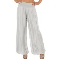 Caspar Palazzohose KHS010 elegante Damen Hose mit Seidenanteil Mit blickdichter Innenhose & hohem, figurfreundlichem Stretch Bund
