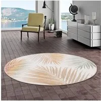 Pergamon Designteppich Designer Teppich Faro Tropical Blätter Rund, Rechteckig, Höhe: 11 mm