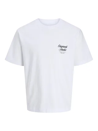 JACK&JONES - JORNORREBRO TYPO TEE SS CREW NECK NOOS bright white - Gr. - M