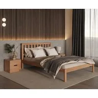 Krok Wood Massivholzbett Sofia mit Kopfteil in Buche