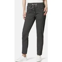 STOOKER WOMEN Jogg Pants Berlin Print Easy Fit Jeans Tapered Fit Casual Stretch Mit Gummibund für Damen