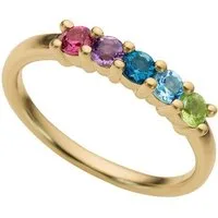 Firetti Fingerring Schmuck Geschenk Gold 333 Damenring Goldring Edelstein Farbstein, mit Blautopas, Peridot, Amethyst, Rhodolith