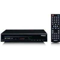 Lenco DVD-120BK Portabler DVD-Player (HD-Auflösung, HD-Qualität, HDMI, USB, inkl. Fernbedienung im elegantem Schwarz)