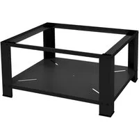 ML-DESIGN Waschmaschinenuntergestell Waschmaschinenzubehör Untergestell Unterbausockel Podest für Trockner, Zubehör für Waschmachinen, Waschmaschinen Unterbau mit Ablage 63x54x32cm Stahl schwarz