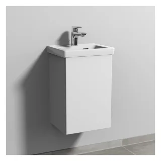 Sanipa 3way Waschtischunterbau zu Villeroy & Boch Subway 3.0 Waschtisch mit 1 Tür, Weiß-Soft SM84143