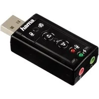Hama USB Soundkarte 7.1 Surround Extern USB-Soundkarte, mit Virtual 3D Soundeffekt Notebook Laptop PC