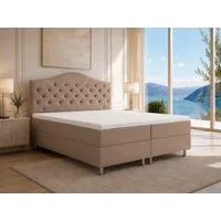 Best for Home Boxspringbett Glamour mit 7-Zonen Bonell & 7 cm T-30 Topper – Komfortbett (Komplettset, 4-St., Boxspringbett mit 7-Zonen-Bonellfederkernmatratze & 7 cm Topper), Boxspringbett mit Bettkasten, Topper T-30