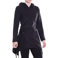 Vishes Zipfelkleid Extra warmes Damen Winterkleid Pullover-Kleid Sweatkleid Eco-Fleece Hippie, Hoodie Style, Alternative Bekleidung