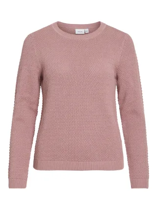 VILA - VIDALO O-NECK L/S KNIT TOP- NOOS Nostalgia Rose - Gr. - M