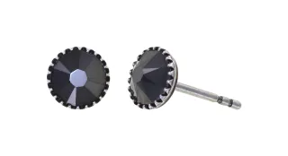 konplott - Ohrstecker - Black Jack schwarz/lila