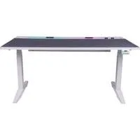 G700 RGB White Gaming Desk, Gaming-Tisch weiß, RGB-LED-Lichtleiste 16,8 Millionen Farben