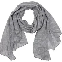 MIRROSI Modeschal Asymmetrischer Schal, Made in Italy 20% Seide 80% Baumwolle, (ca. 170x77cm, Leicht und bequem, zeitlos Pünktchen Muster), Damen Halstuch Stola ideal für Frühling, Sommer und Herbst