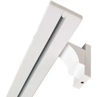 Bestlivings Gardinenschiene, 1-läufig, Fixmaß, verschraubt, Flache Aluminium Schiene (7mm), Längen bis 480cm, (4x120cm)
