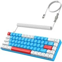 ZIYOU LANG T8 60% Mechanische Gaming-Tastatur,68 Tasten TKL mit Kompaktem Layout, Gaming-Tastatur (Kompaktem Layout,18 RGB,Anti-Ghosting,USB-C Spiralkabel,für PC,Mac)
