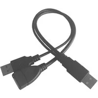 Bolwins B44 USB Y Kabel 30cm 2x A Stecker zu A Buchse für PC Laptop Festplatte USB-Kabel, USB Typ A, USB Typ A (30 cm), Datenübertragung, Aufladen