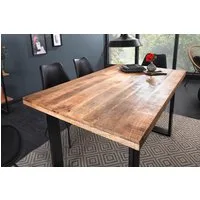 riess-ambiente Esstisch IRON CRAFT 120cm natur / schwarz · bis 4 Personen (Einzelartikel, 1-St), Massivholz · Mangoholz · Eisen · Kufen-Gestell · Industrial Design