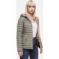 Marikoo Steppjacke Marikoo Asraa Damen Steppjacke B857 Übergangsjacke mit kontrastfarbendem Reißverschluss