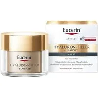 Eucerin Anti-Aging-Creme HYALURON-FILLER + ELASTICITY Nachtpflege, Mit Kollagen-Elastin-Komplex, Arganöl & Hyaluronsäure