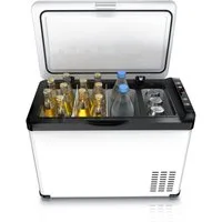 Brandson Elektrische Kühlbox 30L Kompressor Kühlbox bis – 22°C, Gefrierbox für Auto, Haus & Camping, 30 l, XXL Getränke Kühlschrank, ECO Autokühlbox, 12V 24V 230V KFZ, LKW, Boot
