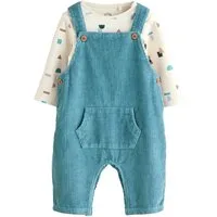 Next Body & Hose Baby Latzhose aus Cord und Bodysuit im Set (2-tlg)