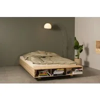 Karup Design Stauraumbett Merge Bed Bettgestell m. integrierter Bank m. Stauraum, mehrere Größen, inkl. Lattenrost, excl. Matratze, FSC®-zertifiziertes Massivholz