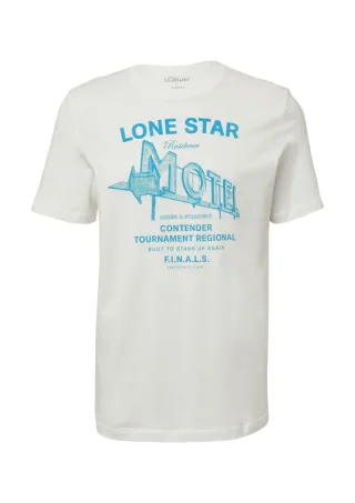 s.Oliver Red Label - T-Shirt mit Artwork weiß - Gr. - M