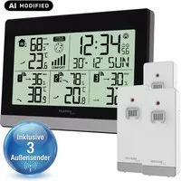 technoline Raumthermometer WS 7065, Klimastation inkl. 3 Thermo-Hygro-Sensoren & Schimmel- und Frostalarm