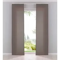Gardinenbox Schiebegardine (2 St), Paneelwagen, blickdicht, Leinen Optik, Cationic blickdicht Leinen Optik Palermo 204411-2