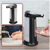 Casativo Seifenspender Sensor Seifenspender automatisch kontaktlos 400ml Infrarot Edelstahl, (1-tlg), tropffreie Dosierung/Infrarot-Sensorik/Sichtfenster-Anzeige