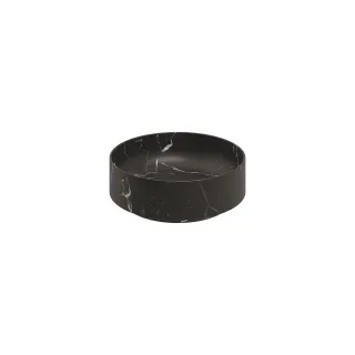 KLUDI-RESA R Waschtisch 40 x 40 H14 cm Rund Marble Nero Marquina matt 58CW10S2