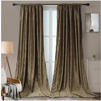 Rosnek Vorhang Luxus, Marokko Crushed Samt, für Schlafzimmer Wohnzimmer Deko (2 St), H×B:183×132,213×132,244×132