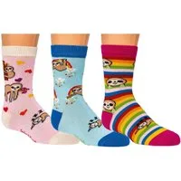 TippTexx 24 Socken 6 Paar bunte Kindersocken, sanfte Baumwolle, für Mädchen & Jungen (6 Paar) handgekettelte, weiche Naht