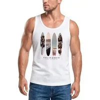 Neverless Tanktop Herren Tank-Top California Surf Paradise Surfboards Grafik Foto Print mit Print